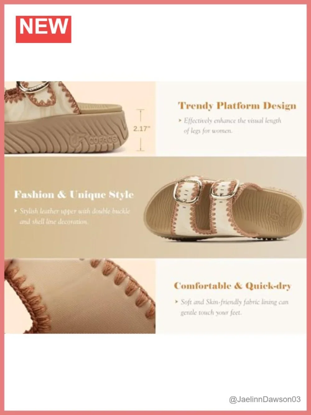 Women's Platform Sandals with Orthotic Arch Support, Boho Woven Slip On